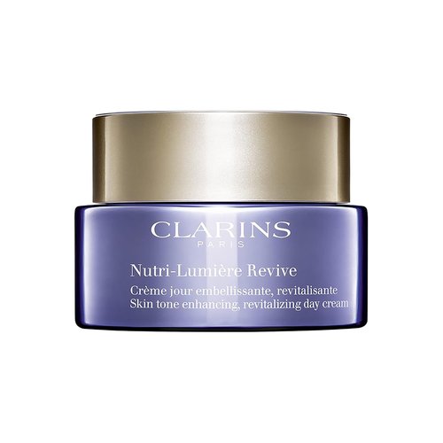 Clarins Nutri-Lumière Revive Day Cream - 2-In-1 Anti-Aging Moisturizer for Mature Skin | Nourishes & Illuminates | 1.7 Ounces