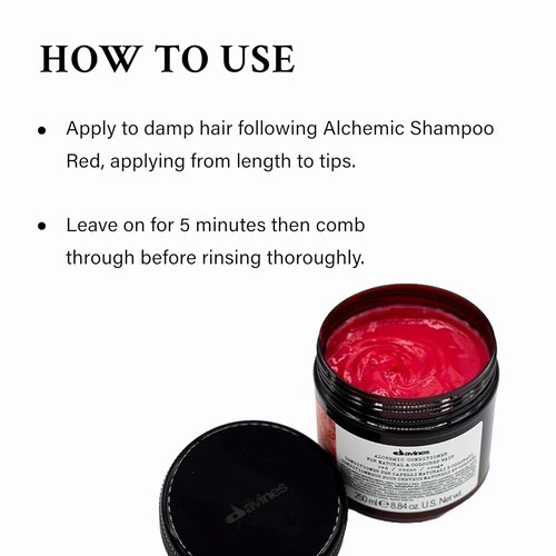 Davines Alchemic Conditioner - Red Color Enhancer for Vibrant Hair | 8.80 oz.