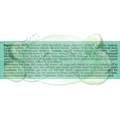 Duru Cucumber Glycerin Bar Soap Cleansing Bar Moisturizing Sensitive Skin - Vegan Transparent Paraben Free Alcohol Free Silicone Free Phthalete Free Gluten Free Body Wash - 3 Pack