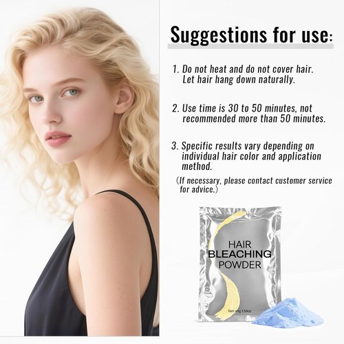 Skiennix Hair Bleach Powder - High Performance Up to 8 Levels of Lift for Highlights | 45g/1.59oz