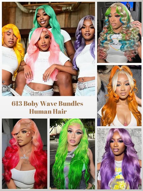 613 Blonde Body Wave Bundles Human Hair 14 Inch 613 Bundle 100% Unprocessed 12A Grade Brazilian Virgin Hair Bundles 1 Single Bundle Human Hair 613 Blonde Bundle Human Hair Extensions for Women