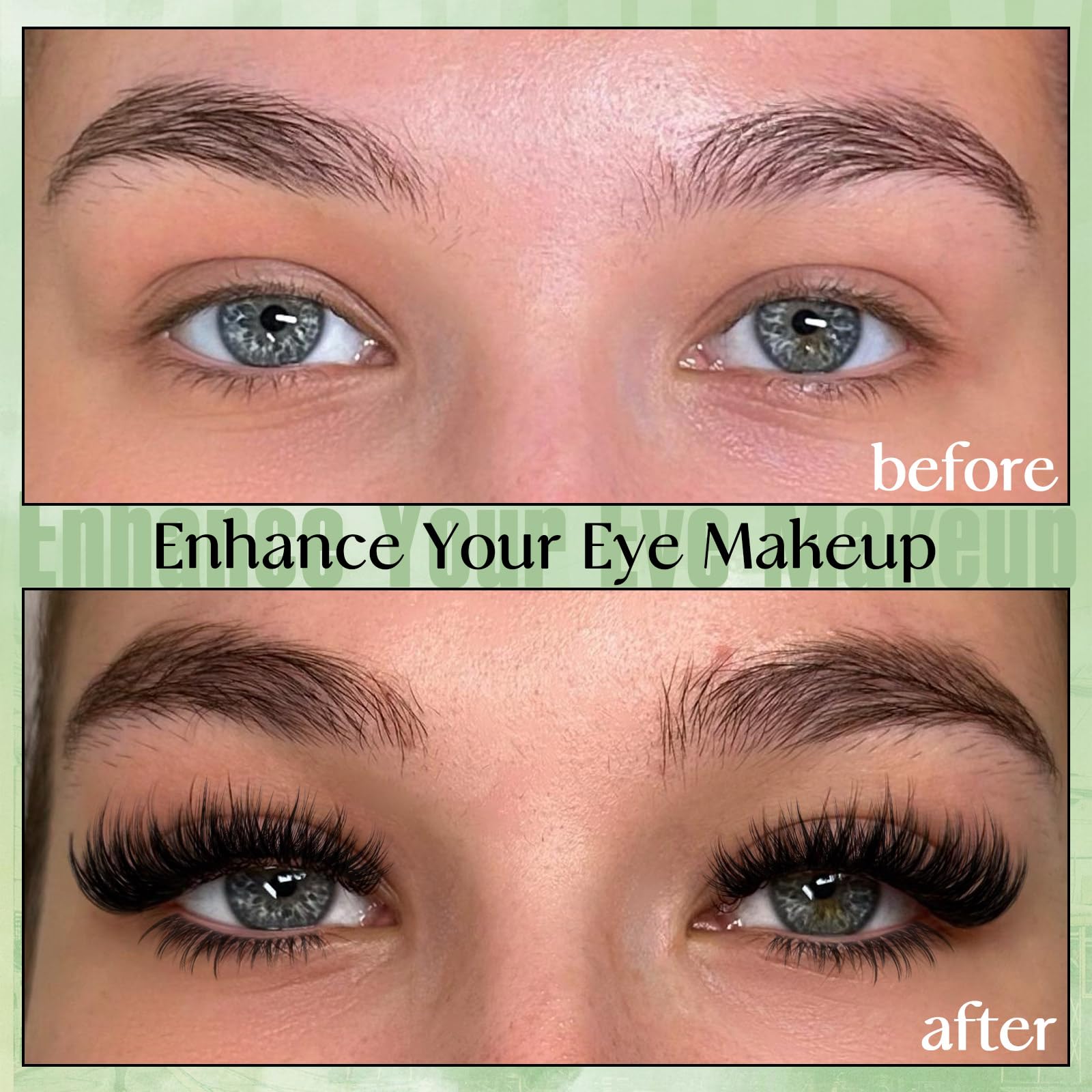 Volume Lash Clusters with 5-7MM Bottom Lashes D-curly Eyelash Clusters Wispy Lash Extension 300Pcs Individual Lashes Thin Band Cluster Eyelash Extension 10-16MM Cluster Lashes DIY at Home by ZANLUFLY