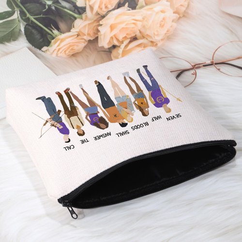 POFULL Book Lover Cosmetic Bag Bookish Gift Seven Half Bloods Shall Answer The Call Makeup Pouch