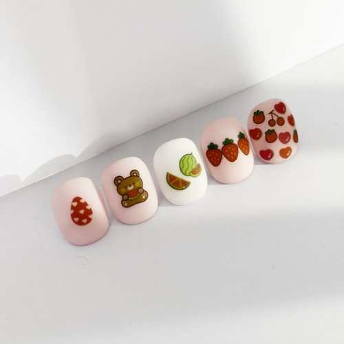 15 Sheets of Nail Stickers for Kids - 735 Cute Nail Stickers - Nail Decals for Girls - Flower, Bunny, Unicorn, Bear, Fruits | Glow in The Dark