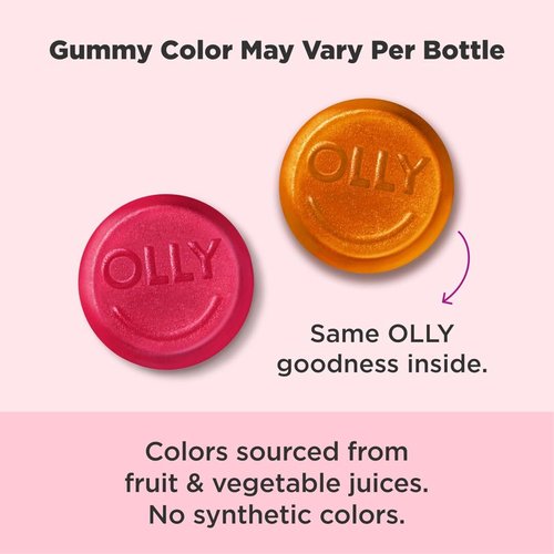 OLLY Undeniable Beauty Gummies - Biotin & Vitamin C for Hair, Skin, Nails | Grapefruit Flavor, 60 Count