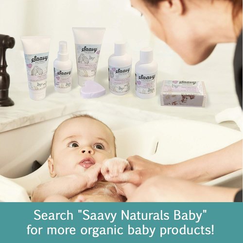 Saavy Naturals Baby Diaper Cream - Organic Diaper Rash Ointment with Zinc Oxide, Arnica & Aloe | 2.5oz Unscented, 2 Pack