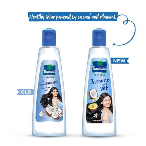 Parachute Advansed Coconut Hair Oil - Jasmine Enriched with Vitamin E | Nourishes Scalp | Non-Sticky | 6.4 Fl. Oz.