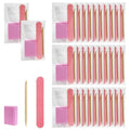 Disposable Manicure kit Individually Package, Mini Nail Buffer, Nail File, Wood Stick, Press on Nail Tool Kit for Salon Home (Pink, Count, 40, 80/100 Grit)