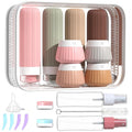 NuvaConx 18 Pack Travel Bottles Set, TSA Approved Leak Proof Silicone Squeezable Containers for Toiletries, Refillable Travel Accessories for Conditioner, Shampoo, Lotion & Body Wash Accessories