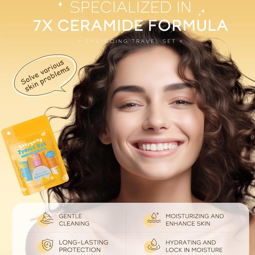 Skiennix Hydrating Skin Care Set - 4 Piece Mini Travel Kit for Women & Teens | Travel-Friendly Essentials