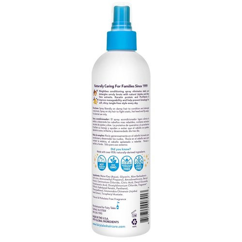 Fairy Tales Tangle Tamer Detangling Spray - Static-Free Formula for Kids - 12 oz, Paraben & Sulfate Free