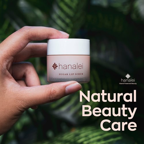 Hanalei Sugar Lip Scrub and Lip Treatment (Rose) Bundle, Made with Raw Cane Sugar and Real Hawaiian Kukui Nut Oil (Cruelty free, Paraben free)