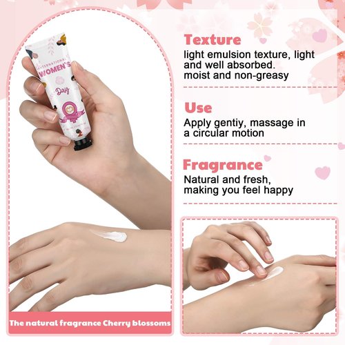 Loopeer 48 Pcs Women's History Month Hand Cream Gifts Bulk Double Sided International Women's Day Empowerment Hand Lotion Set Feminism Equality Empowerment Gifts for Female Ladies