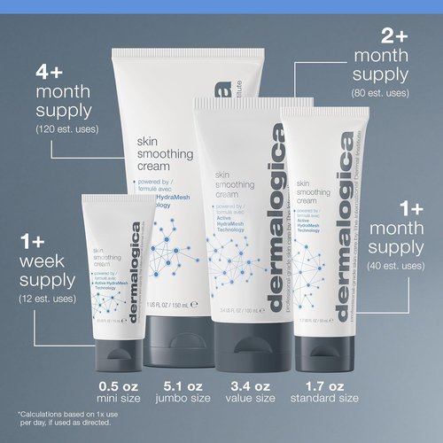 Dermalogica Skin Smoothing Cream - Hydrating Face Moisturizer with Vitamin C & E - 48-Hour Moisture Boost