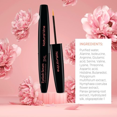 Skiennix Natural Vine Eyelash Growth Serum - Advanced Formula for Longer, Fuller Lashes | Vegan & Cruelty-Free, 3mL