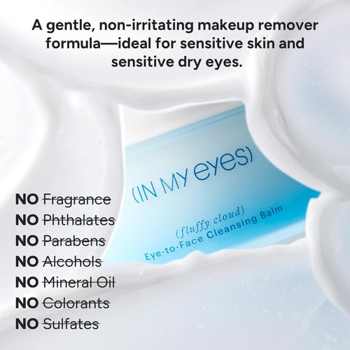 In My Eyes Cleansing Balm Makeup Remover, Natural Gentle Clean Balm for Waterproof Eye Face Lip Makeup, Oil Based Cleanser, Made for All Skin Types, Non-Comedogenic, 3.4fl.oz/100ml