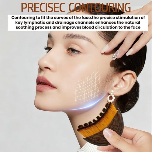 2pcs New Lymphatic Contour Face Brush, Dry Brushing Face Brush, Massager for Face, Chin & Jawline Sculpting, Ergonomically Designed to Fit The Skin Precisely and Relieve Fatigue (2pcs)