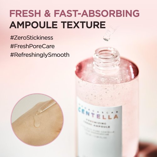 SKIN1004 Centella Poremizing Fresh Ampoule 1.69 fl.oz, 50ml, Korean Pink Serum for Enlarged Pores Minimizing with Madagascar Centella and Himalayan Pink Salt, Hydrating Facial Serum, Korean Skin Care