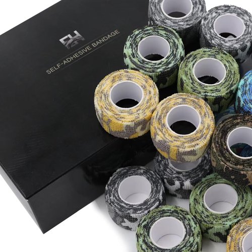 EH Tattoo 24Pcs Como Self-Adhesive Bandages Breathable Grip Tape First Aid Cohesive Elastic Wrap Tattoo Accessories