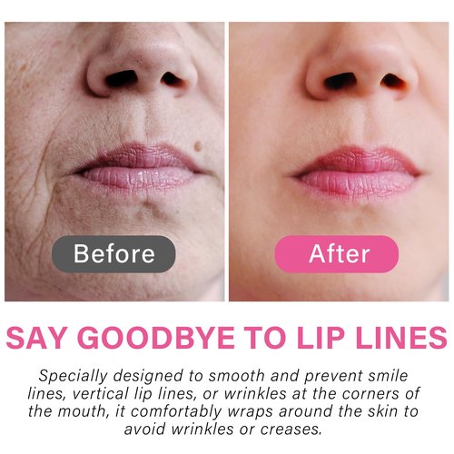 UQWUQW Anti Wrinkle Patches for Lip - Overnight Smoothing Wrinkles - Anti-Wrinkle Silicone Facial Patches, Fine Lines Wrinkle Patches for Smile Line & Lip Area,6Pcs
