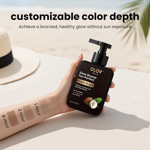 Skiennix Self Tanning Lotion - Natural Shea Butter & Coconut Oil Formula for Sensitive Skin | Customizable Medium Dark Tan (5.07 fl oz)
