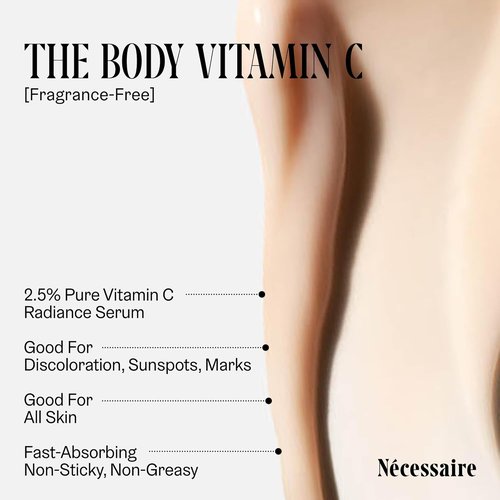 Nécessaire The Body Vitamin C Serum - Brightening Treatment with Pure Vitamin C & Tranexamic Acid | 150 ml/5.1 oz