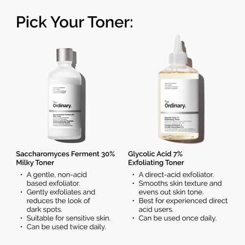 The Ordinary Saccharomyces Ferment 30% Milky Toner, Exfoliating and Hydrating Toner for Smoother, Brighter Skin, 3.4 Fl Oz