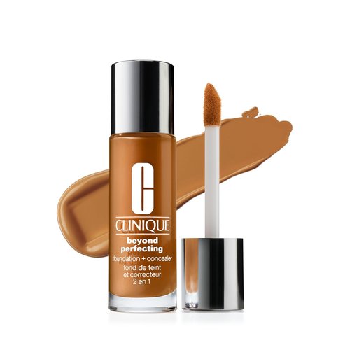 Clinique Beyond Perfecting Foundation + Concealer | Full Coverage Liquid for All Skin Types - Natural Matte Finish