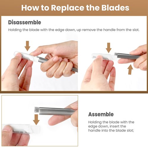 COSYLIFE Dermaplaning Tool for Face, 20 Blade Refills, Dermaplane Razor for Face, Hair Remover Blade for Eyebrows and Peach Fuzz, Facial Shaver for Women That Helps Exfoliate and Smooth The Skin