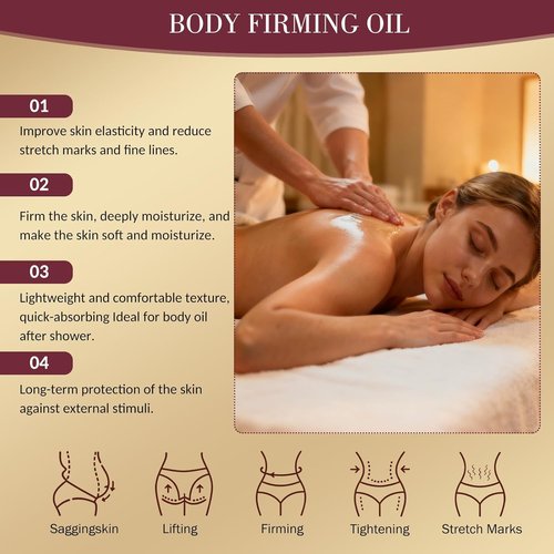 Regine Switzerland Body Firming Oil - Glow-Remedy Hydrating Treatment for Arms, Legs & Stomach | 4.06 Oz