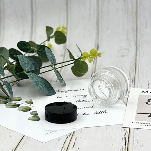 HningBuyox 70 Pack Glass Sample Container, 10ml Empty Jars with Lids, 10 Gram Tiny Sample Jar Lip Balm Containers for Cosmetics, Lotion, Cream, Makeup, Samples, Wax, Skincare, Travelling, Retail Store