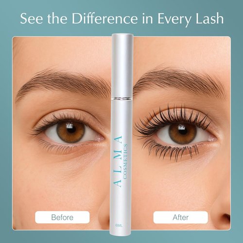 Skiennix Eyelash Growth Mascara - Nourishing Peptide Booster, Water-Based & Oil-Free, Black