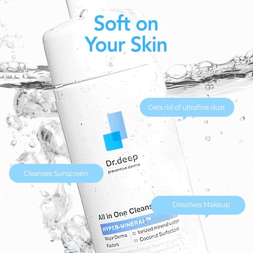 Dr. Deep All-in-One Cleansing Foam - Korean Facial Cleanser for Bumpy Skin & Blackheads | 5.07 fl. oz