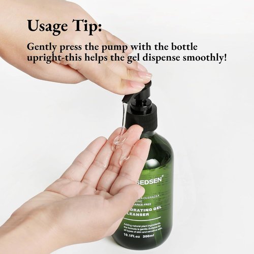 Skiennix Hydrating Face Wash - Foaming Cleanser with Green Tea, Fragrance-Free, 10.1 Fl Oz | All Skin Types