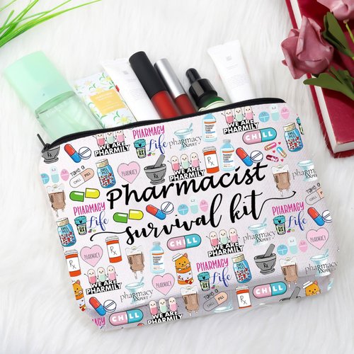 GJTIM Pharmacist Gift Pharmacy Graduation Gift Pharmacists Survival Kit Pharmacist Cosmetic Bags for Pharmacy Tech (Survival Pharmacist 2 Bag), Medium