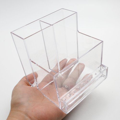 10 Holes Storage Box Holder Organizer to Display Nail Drill Bit File Brush Electric Machine Manicure Accessory, Grinding Tool Essentials, Acrylic Clear Transparent Stand Case Desk Room Accessories