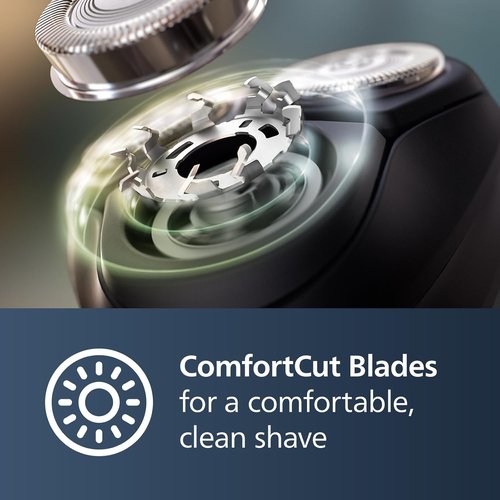 Philips Norelco Shaver 1100 Series - Dry Electric Shaver with 27 ComfortCut Blades | 4D Floating Heads, Deep Black