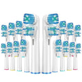 16 Pcs Double Heads Replacement Toothbrush Heads Compatible with Oral B Braun,Electric Toothbrush Heads Refill for Pro 500/1000/1500/3000/7000/8000/9600