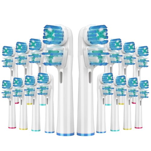 16 Pcs Double Heads Replacement Toothbrush Heads Compatible with Oral B Braun,Electric Toothbrush Heads Refill for Pro 500/1000/1500/3000/7000/8000/9600