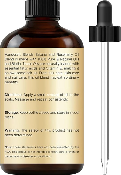 Batana & Rosemary Hair Oil - Scalp Treatment & Strengthening for Thinning Hair - 2 Fl Oz Natural Formula