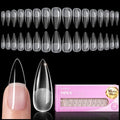 Beetles Tipex Lite Instant Apex Nail Tips, Medium Stiletto, 16 Sizes | 00–14, Built-in Apex Acrylic Tips for Flat & Natural Nail Beds, Beginner-Friendly Easy DIY Nail Extensions