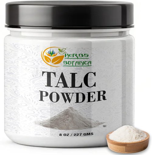 Herbs Botanica Talcum Powder - 8 oz Fine Talc for Body Freshness | Smooth, Unscented Formula for DIY Cosmetics & Personal Care