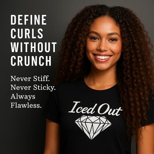 Iced Out Silk Mousse Foam - Volumizing & Curl Enhancing Hair Mousse for Men & Women | Frizz Control & Shine | 7.10 fl oz