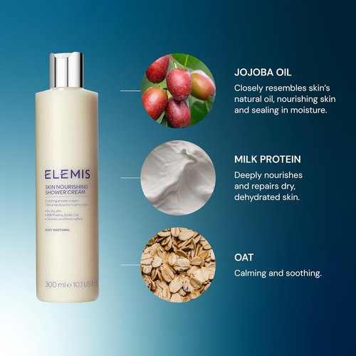 ELEMIS Skin Nourishing Shower Cream - Enriching Formula for Hydrated Skin | 10.1 Fl Oz