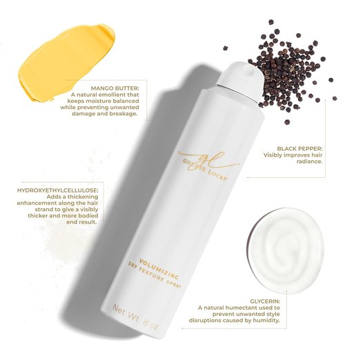 Goldie Locks Volumizing Texture Spray - Instant Volume & Lift - Flexible Hold - 8 fl oz