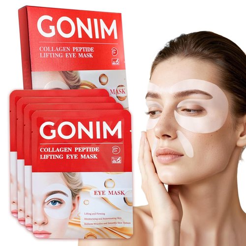 GONIM Under Eye Patches 360° Fit, Eye Mask with Collagen Peptide, Salmon DNA PDRN, Caffeine,Retinol & Niacinamide, Eye Patches for Puffy Eyes and Dark Circles, Gifts for Women, Travel 4 pairs