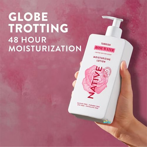 Native Limited Edition Hand & Body Lotion - Turkish Rose Water - 16.5 fl oz | Pack of 2