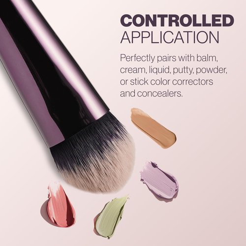 Anisa Beauty Conceal & Correct Makeup Brush | Professional Angled Concealer & Corrector Brush for Under-Eye and Targeted Coverage with Soft Vegan Fibers