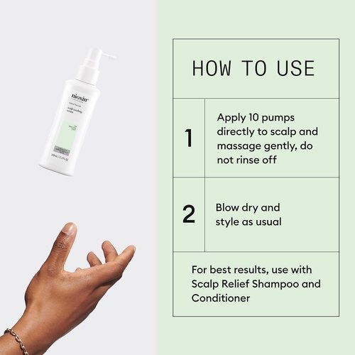 NIOXIN Scalp Relief Serum - Soothing Leave-In Treatment for Sensitive Scalps | Aloe Vera & Vitamin E | 3.3 Fl Oz