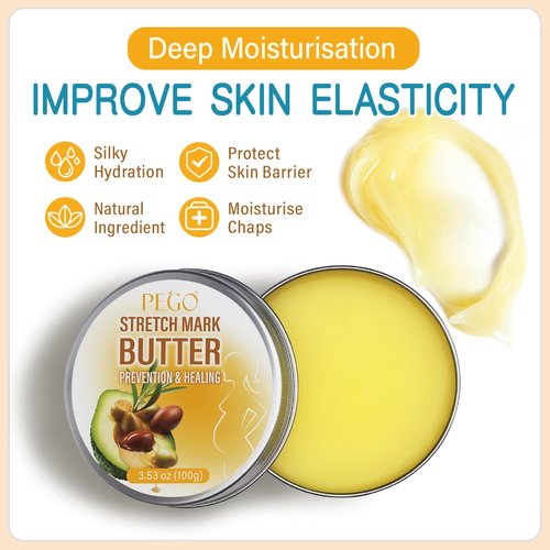 PEGO Stretch Mark Butter - Maternity Cream for Pregnancy & Postpartum Care | Hypoallergenic 100g/3.53oz